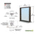 CRL Duranodic Bronze 36in Bullet Resistant Window w/ Deal Tray