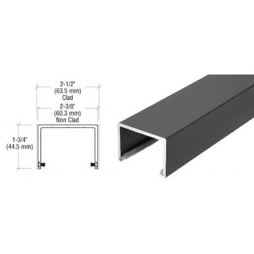 CRL Black Powder Coat Sliding Door Track - Durable, Stylish Top Rolling Hardware