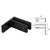 CRL Matte Black Wall-Mount Glass Bracing Clamp for Frameless Panels