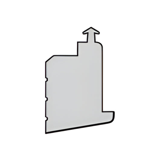 Black extruded aluminum storefront hardware profile, cross-section (SKU NP815000012)