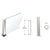 CRL PP43 Plaza 24" Polished Stainless 1-1/2" Square Corner Post
