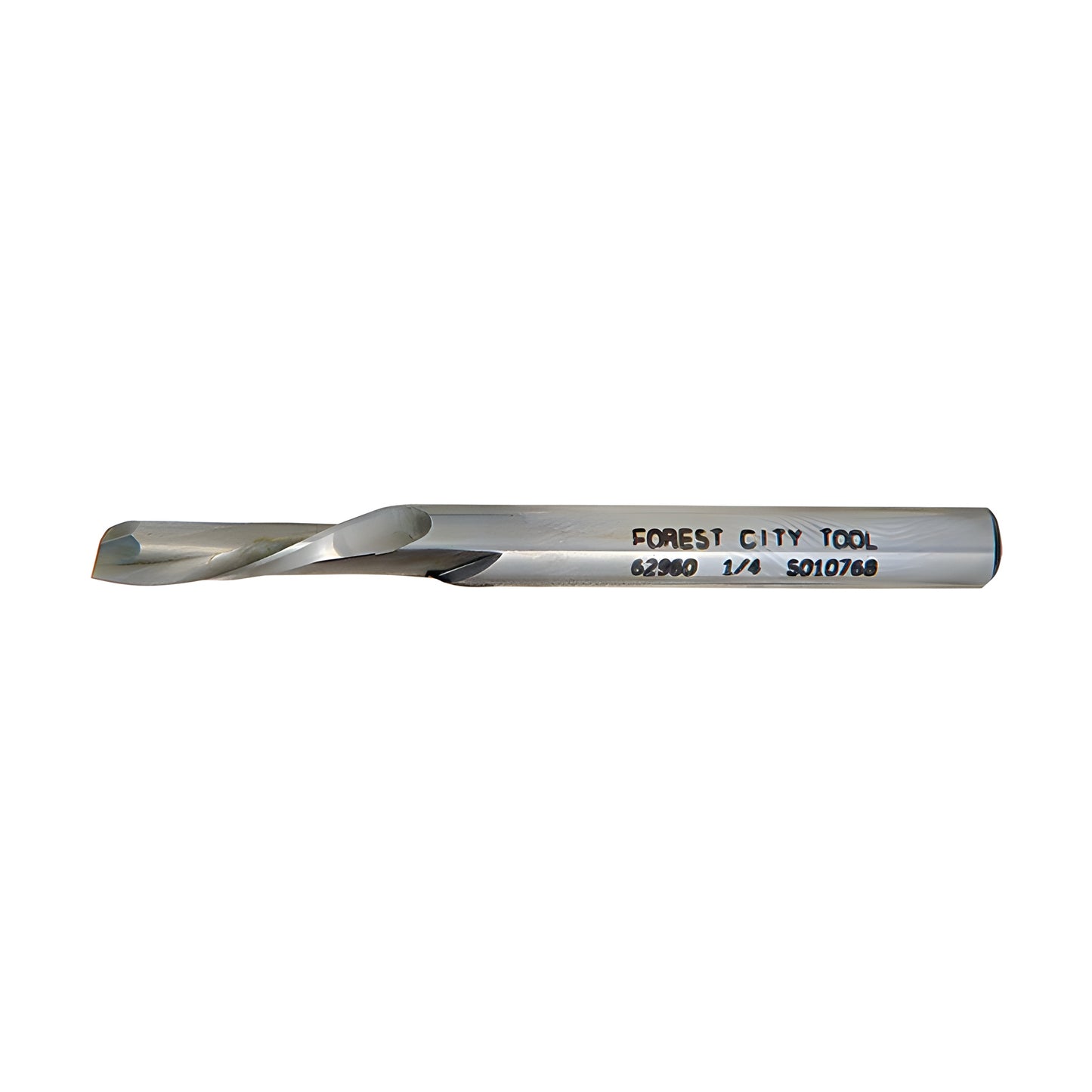 HSS 1/4" spiral router bit for aluminum, 2.75" long, single/down flute - SKU J40008