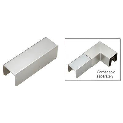 CRL 2" Aluminum Square Connector Sleeve for Cap Rail & Handrail