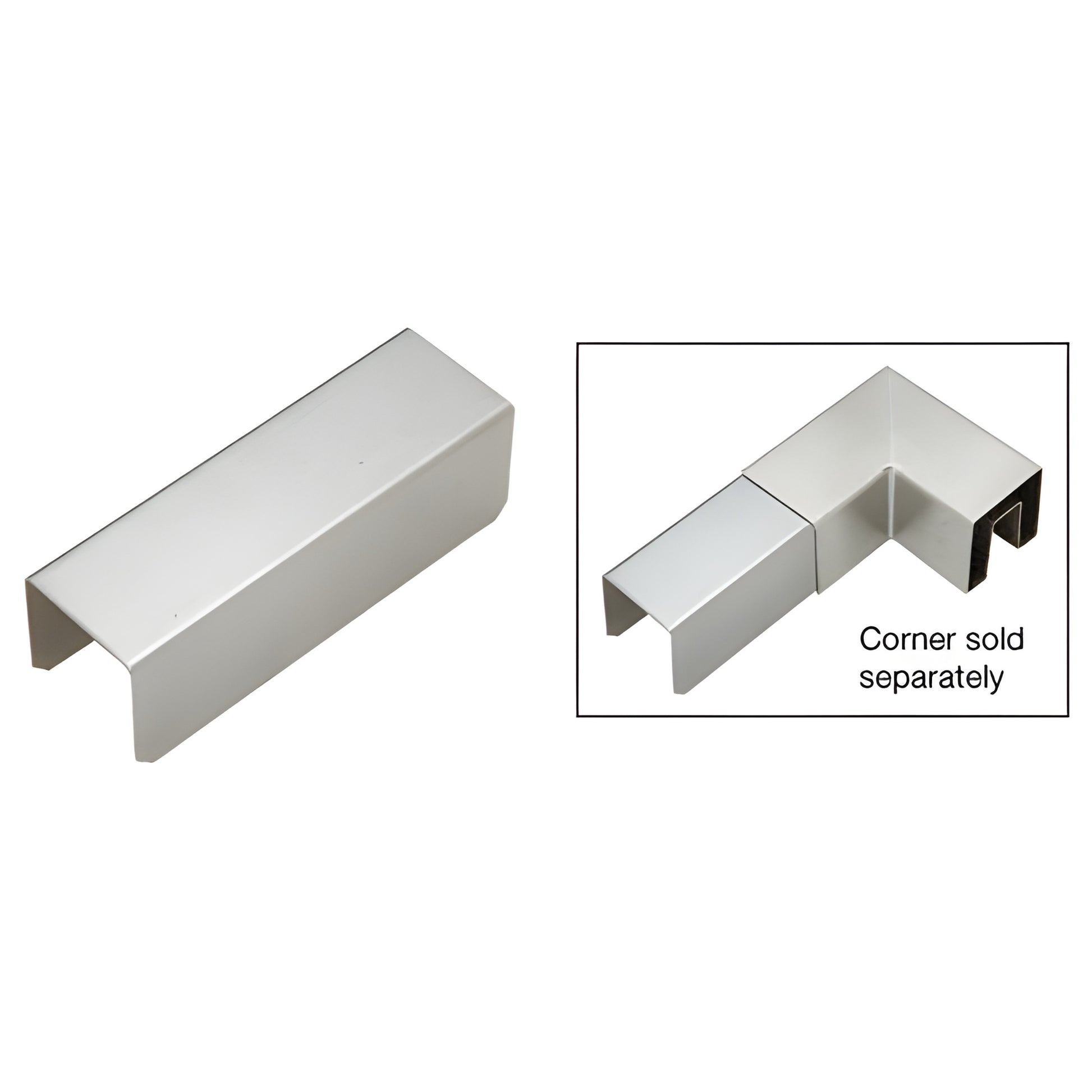 GRSC25CSS stainless steel 5" square connector sleeve for cap rail splices