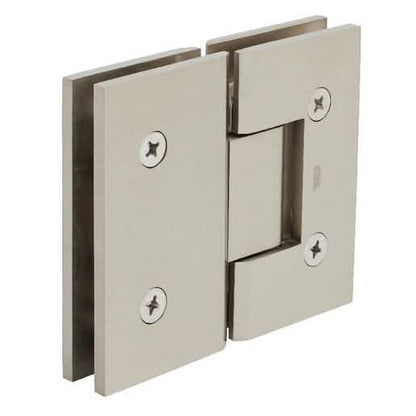 CRL Brushed Nickel Vienna 180 Degree Glass Hinge for sleek, modern shower designs.
