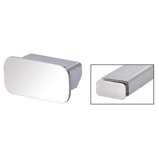 CRL Polished Stainless Steel Rectangular End Cap, 1"x2", for sleek railing finishes.