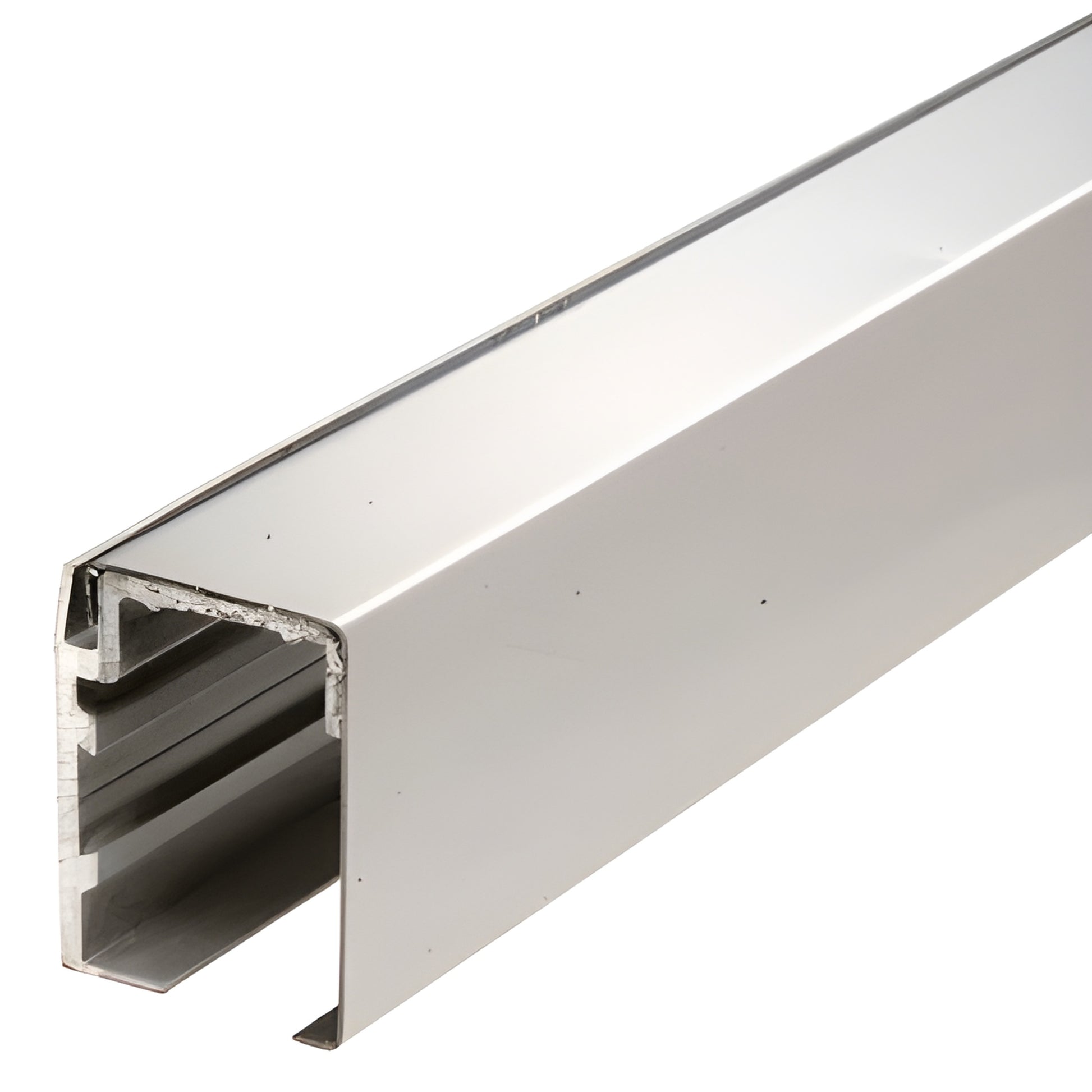 GSDH140BS 118" aluminum top track with brushed 304 stainless steel cover for sliding doors