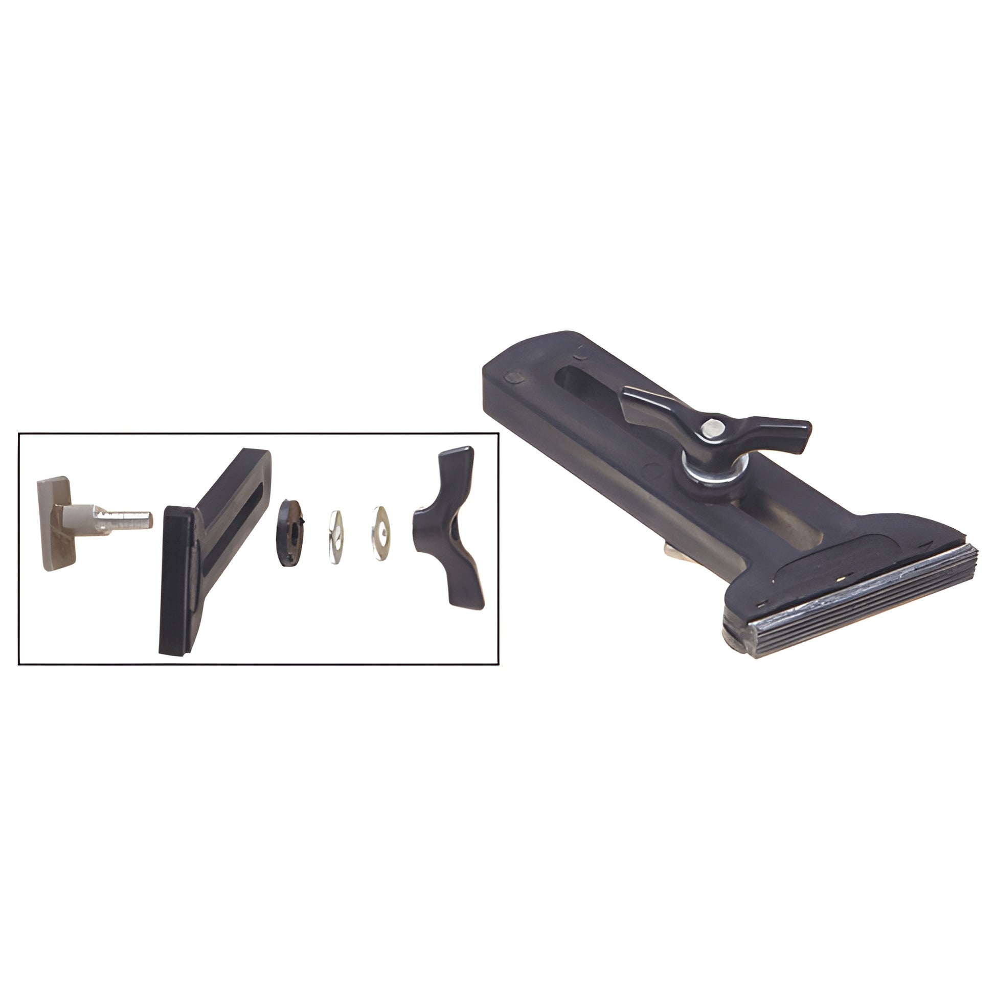 CRL Truck Rack Kleat (SKU 687R) phenolic kleat with rubber pad and oversized wing nut