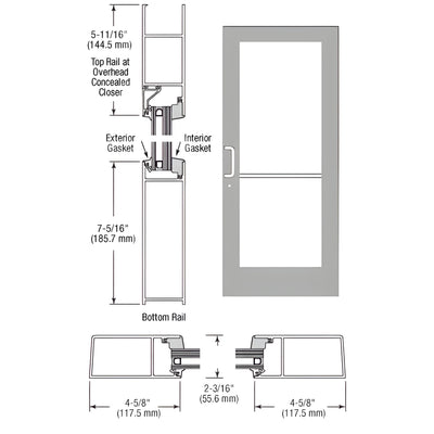 CRL-U.S. Aluminum StormFront Butt-Hinged Door w/ Concealed Closer