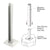 CRL Sky White AWS Steel 90° Rectangular Corner Post Stanchion