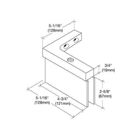 CRL Brushed Nickel Cardiff Senior Wall Mount Offset Back Plate Hinge - Stylish & Durable