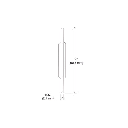 CRL nylon concave replacement wheel 2" with sealed ball bearing, white - SKU WREPK6N