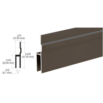 CRL Duranodic Bronze Anodized Front Hanger Extrusion - Sliding Door