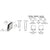 CRL Brushed Nickel 1/2 in 128° Slant C End Clamp for Stair Railing