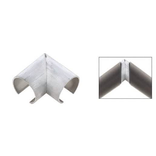 "CRL 90º Corner Horizontal Internal Splice for 1.9" Cap Rail - Durable Stainless Steel Con