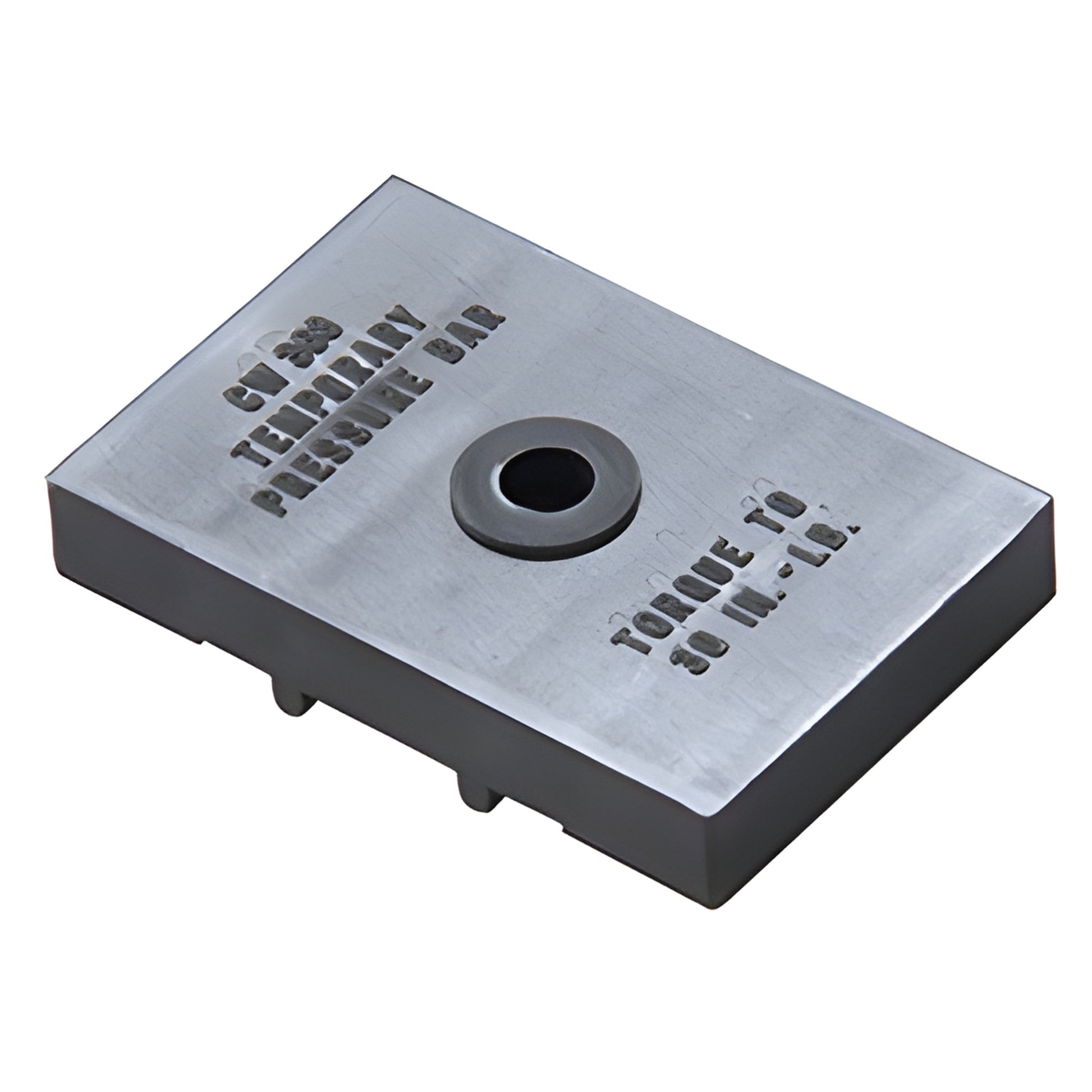 CW368 mill finish captured-glazing aluminum hardware plate with center hole, 50/pack