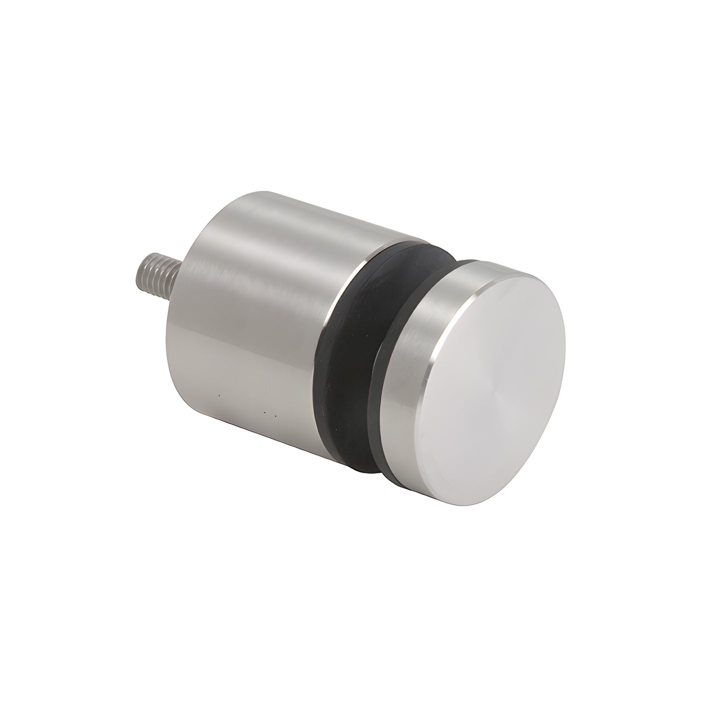 Brushed 316 stainless steel glass rail standoff with cap, base, gasket and mounting stud - SKU RS0B2134BS