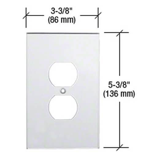 Clear Acrylic Duplex Plug Mirror Plates - Bulk Pack for Modern Home Decor and Protection
