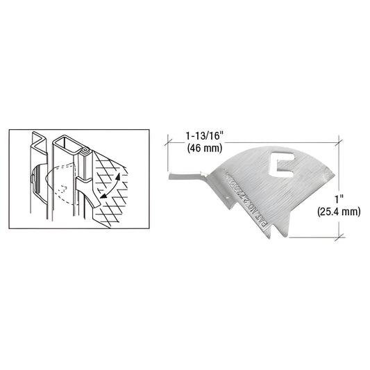 SB208 Andersen screen knife latches, mill finish, pair (left/right), 1-3/16" long, replacement for screen frames.