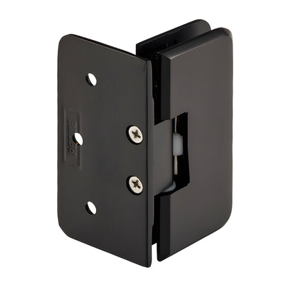 Oil-rubbed bronze brass frameless shower door hinge (PET0440RB), wall-mount offset back plate for 6-8mm glass