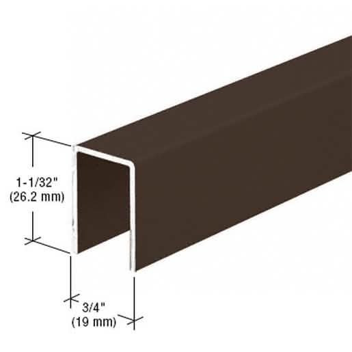 CRL Bronze Series 3602 Upper Jamb Channel - 144" for durable door installations