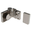 Lugano LUG044LCH polished chrome concealed brass shower hinge for 8-10mm glass, right-hand, modern square profile