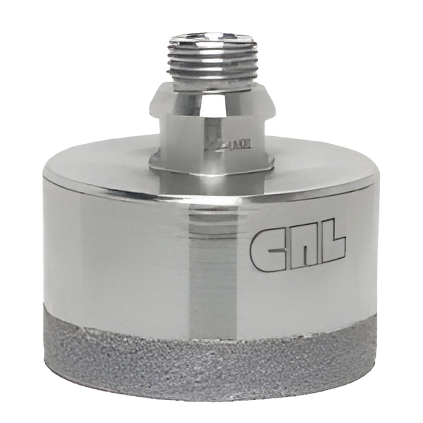 CRL HBT2 electro-formed diamond glass drill - 2 in silver cup, Belgian threaded mount, diamond cutting rim.