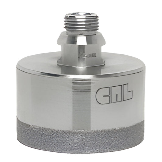 CRL HBT3 electro-formed diamond glass drill bit, 3 in diameter, Belgian threaded shank, chrome finish
