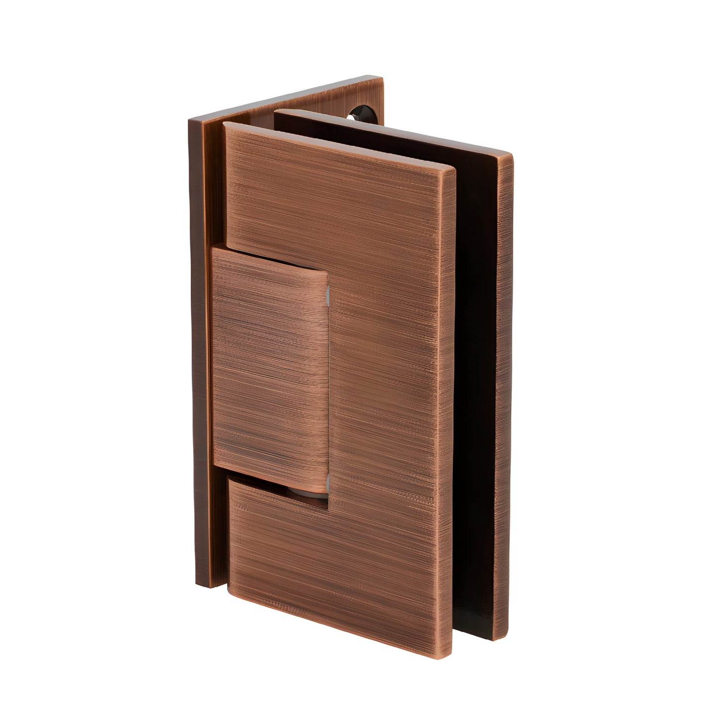 GEN044ABC0 antique brushed copper brass Geneva self-centering wall-mount shower hinge for 8-12mm glass
