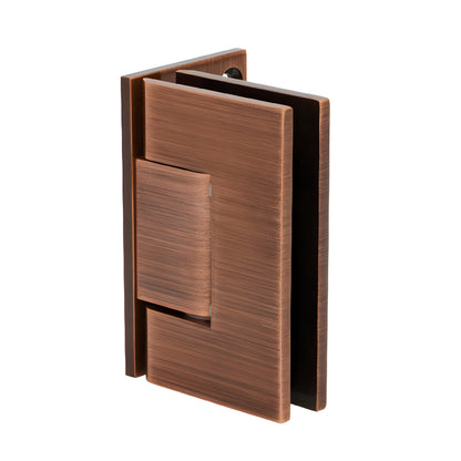 GEN044ABC0 antique brushed copper brass Geneva self-centering wall-mount shower hinge for 8-12mm glass
