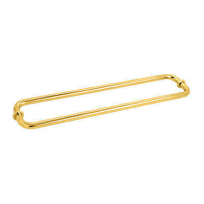 CRL BM Series 24" Unlacquered Brass Double-Sided Tubular Towel Bar