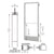 CRL-U.S. Aluminum 250 Clear Anodized 3' x 7' Narrow Stile Offset Door