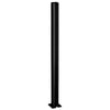 D990BL30E slim semi-gloss black aluminum end post, 30" tall, 1-1/8" square tube with full-length U-channel.