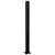 CRL 30 in Semi-Gloss Black End Design Stall Partition Post