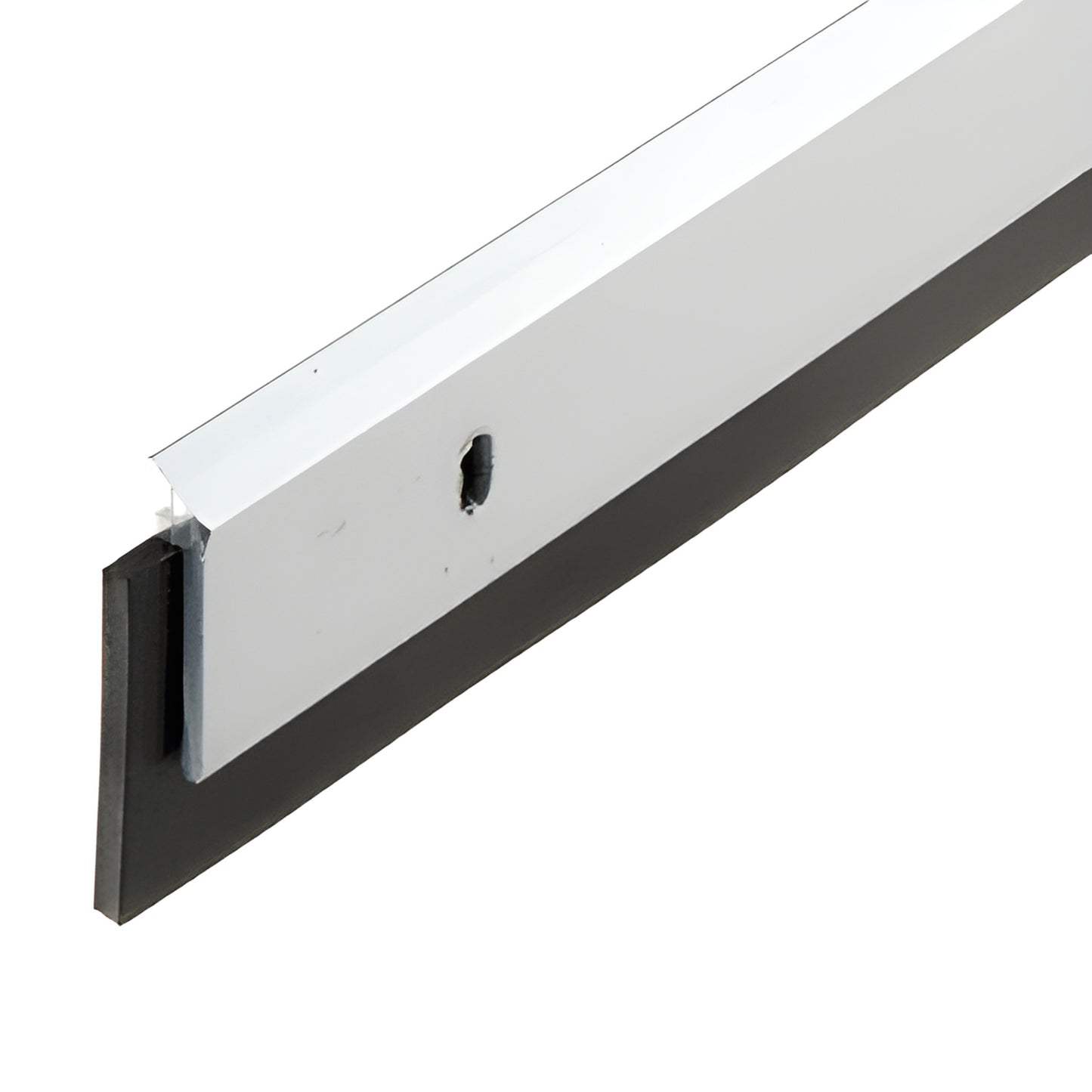 Clear-anodized extruded aluminum door sweep, 36 in, with 7/16 in neoprene bottom seal (SKU 315CN36A)