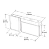 Brushed bronze Prima Series beveled brass pivot hinge for 8-10mm tempered glass shower door (SKU: PPH07BBRZ)