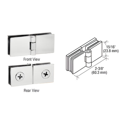 CRL Chrome Glass-to-Glass Inline Hinges
