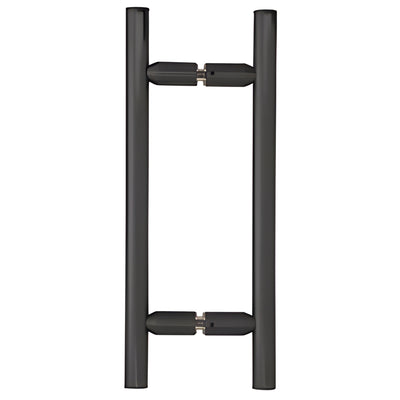 CRL 8" Matte Black Ladder-Style Back-to-Back Glass Door Pull Handle