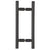 CRL 8" Matte Black Ladder-Style Back-to-Back Glass Door Pull Handle