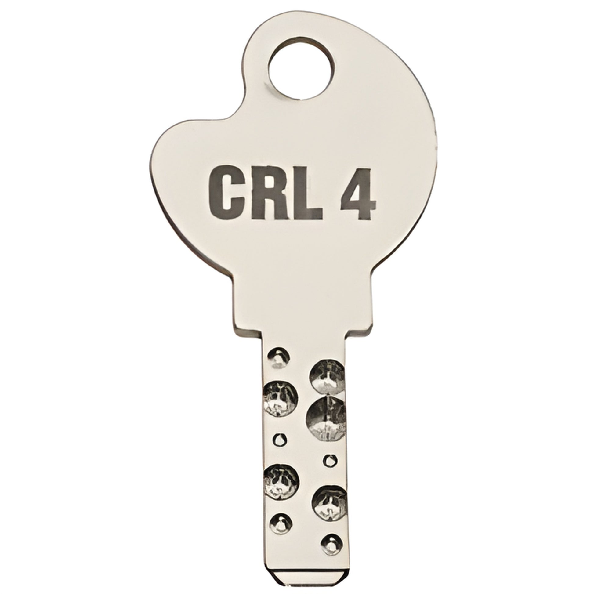 CRL 4 replacement key (SKU 01PKEY4) for CRL Deluxe patch locks, nickel finish with dimple key cuts