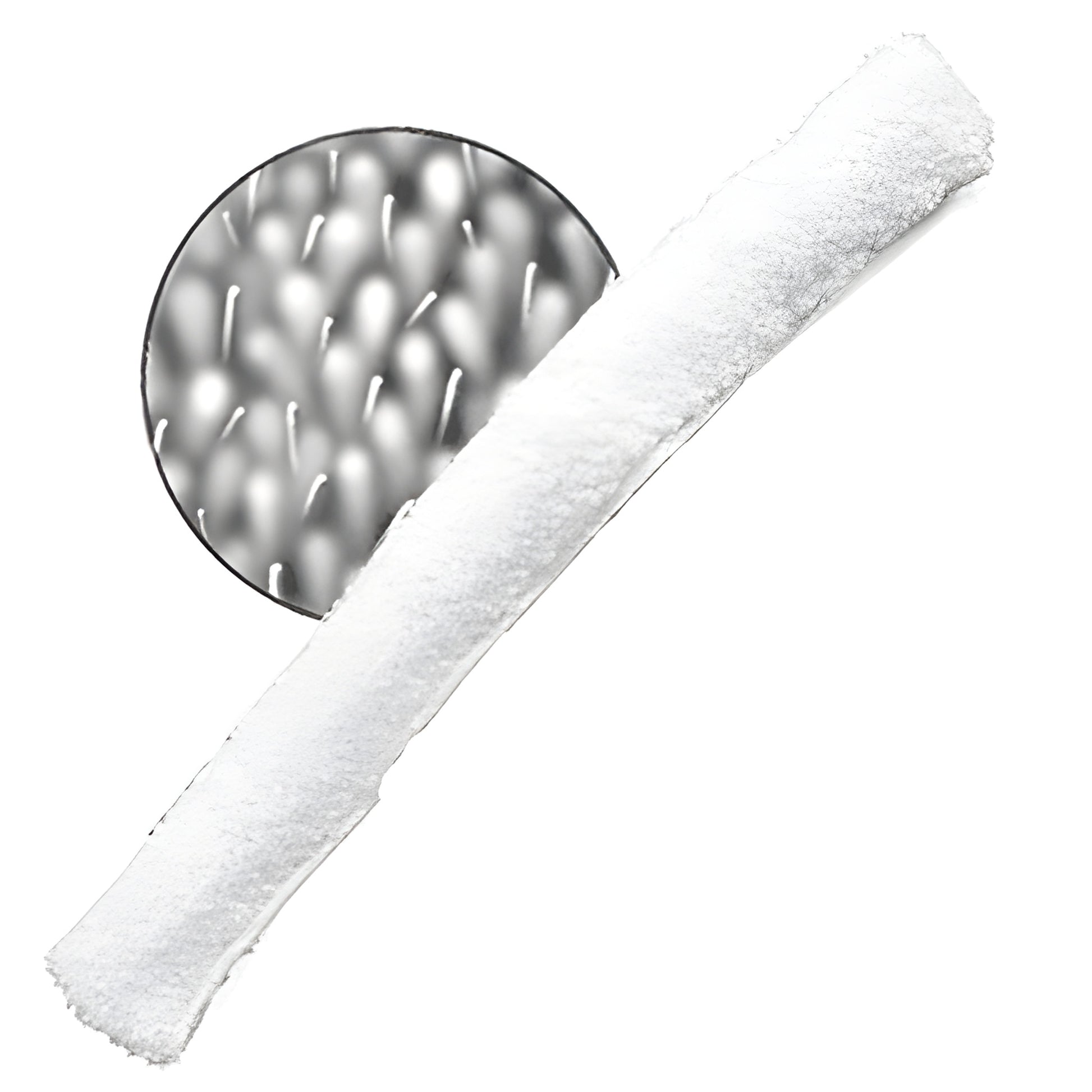 White heavy-duty porcupine sleeve cover with dense pile and flexible bristles for T-bar. SKU 2132518