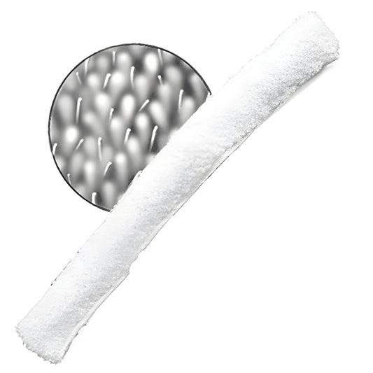 White heavy-duty porcupine sleeve cover with dense pile and flexible bristles for T-bar. SKU 2132518