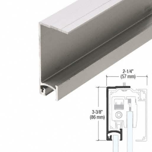 CRL285 Series Satin Anodized Fixed Panel Adapter for 1/2" Glass - Sleek and Durable Design