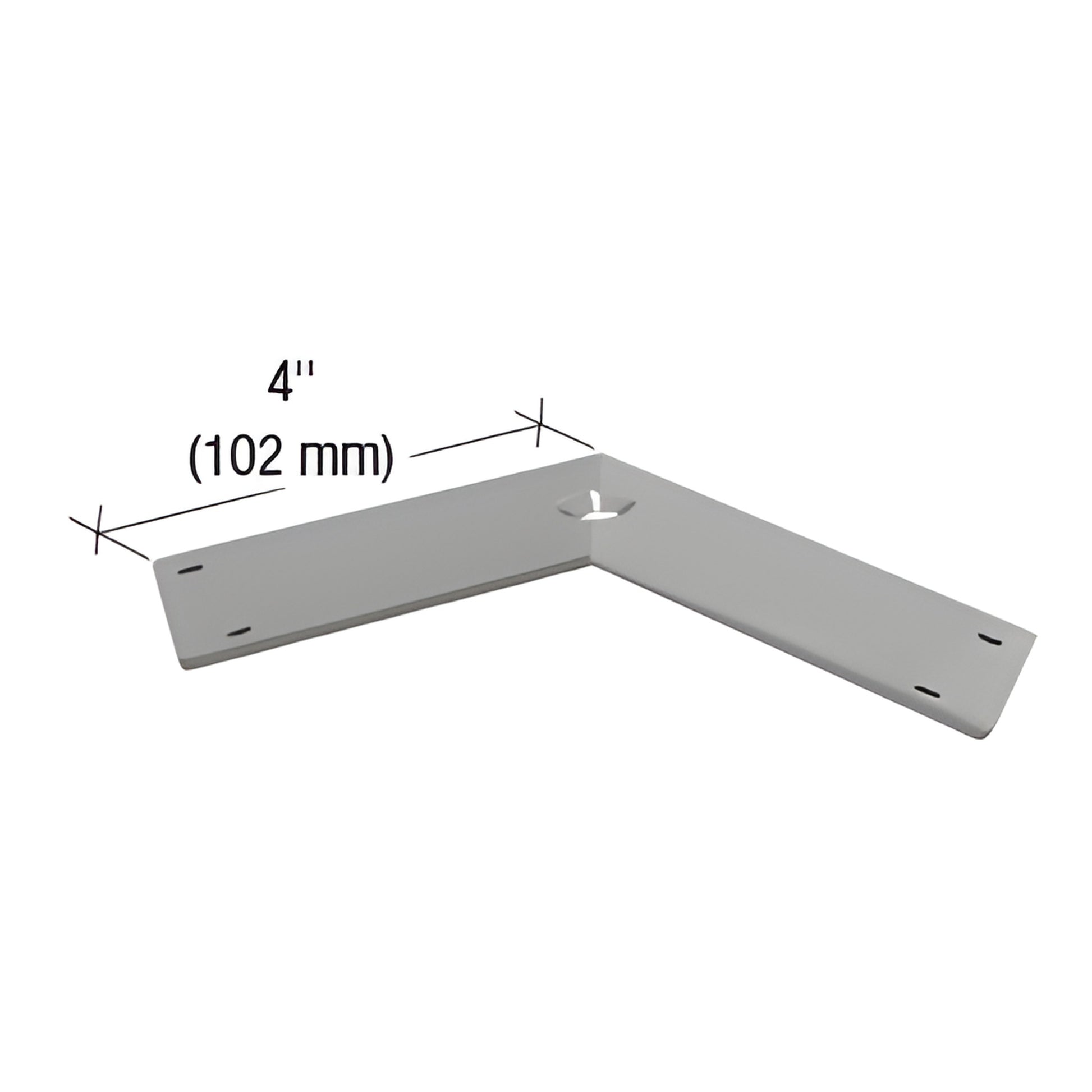 PFS3BS 135 brushed stainless flat saddle bracket for CRL P-Series posts, 4 in (102 mm) length.