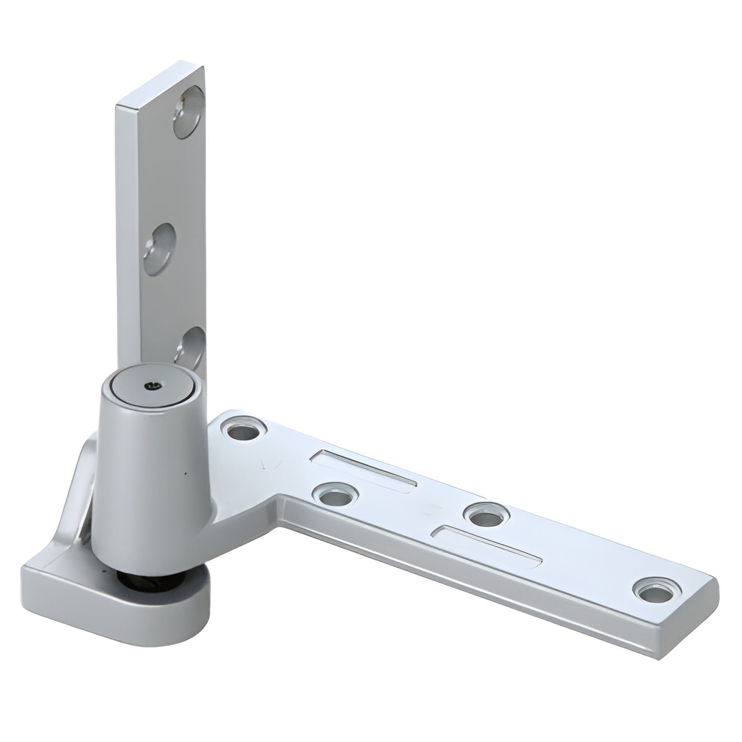 Aluminum right-hand floor-mounted bottom pivot (DH14211R) for 1-3/4" doors, adjustable offset mortised design