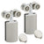 CRL Hydroslide Brushed Nickel Sliding Door Hanger Kit for Glass