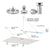 CRL 316 Brushed Stainless Steel Glass Awning Support Mounting Kit