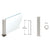 Plaza Series 24in Brushed Stainless Corner Post for 3/8in Glass Rail