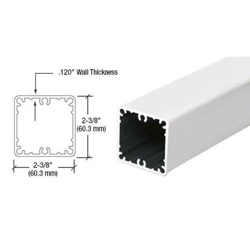 CRL Sky White 42" Fascia Mount Post, 200-400 Series, sleek design for modern railings.