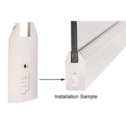 CRL Satin Anodized 4" Tapered End Cap for Wedge-Lock® Rails, fits 3/4" glass panels.